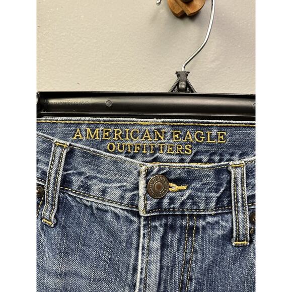 American Eagle 34 X 34 33 Original Boot Cut Blue Jeans Denim Made to Last - Picture 3 of 3